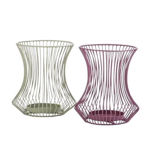 IRON CANDLE VOTIVE SET OF 2 (2 COLOR)